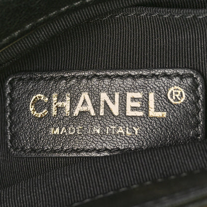 Chanel Lambskin Quilted Camellia Flower Waist Flap Black 6 of 11