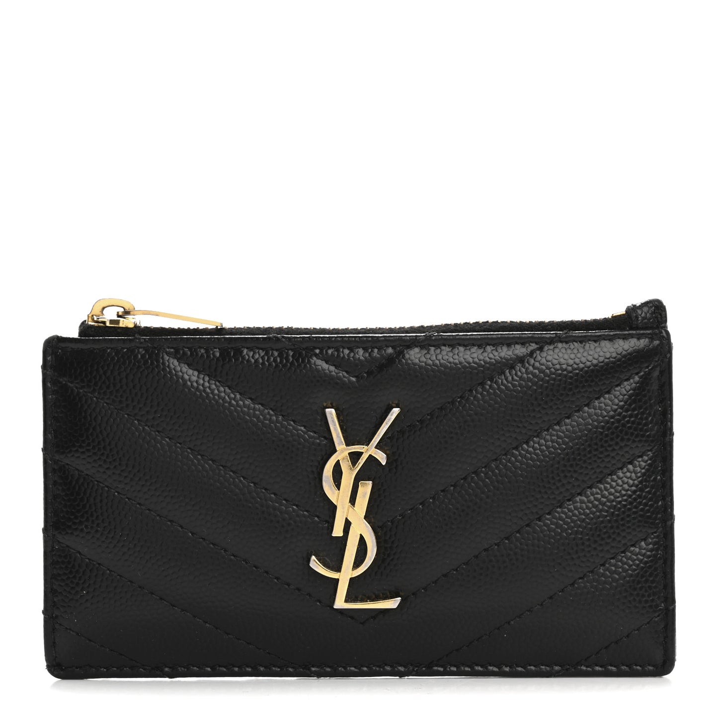Monogram Grain de Poudre 5 Fragments Zip Pouch Card Holder Black