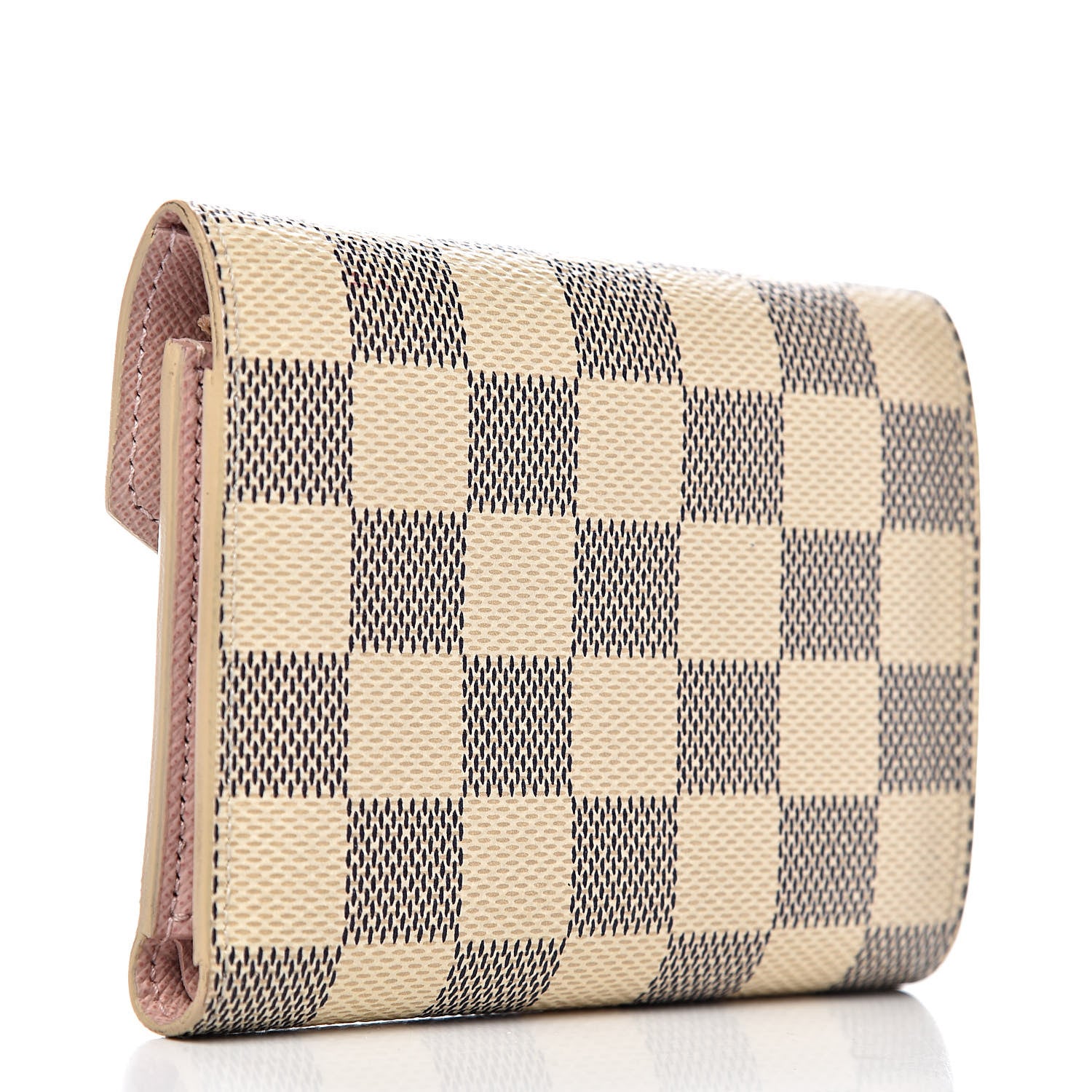 Louis Vuitton Damier Azur Victorine Wallet Rose Ballerine 3 of 7