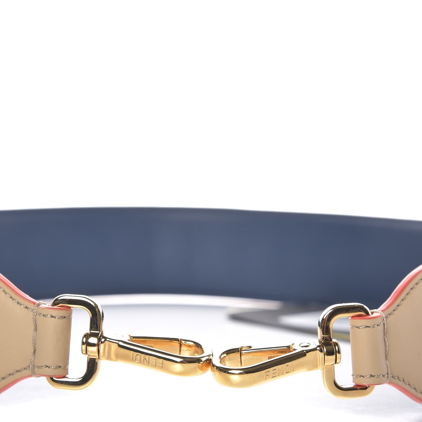 Vitello Century Plexiglass Bi-Color Studded Strap You Amido Blue Scuro