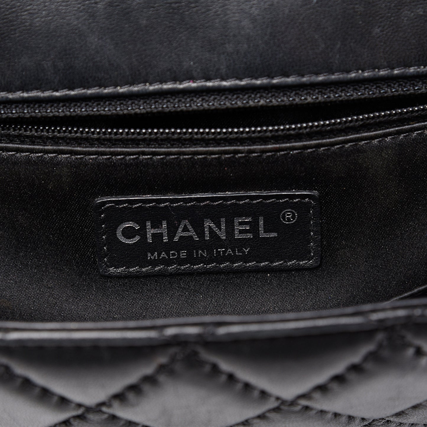 Lambskin Quilted Jumbo Easy Carry Flap Black