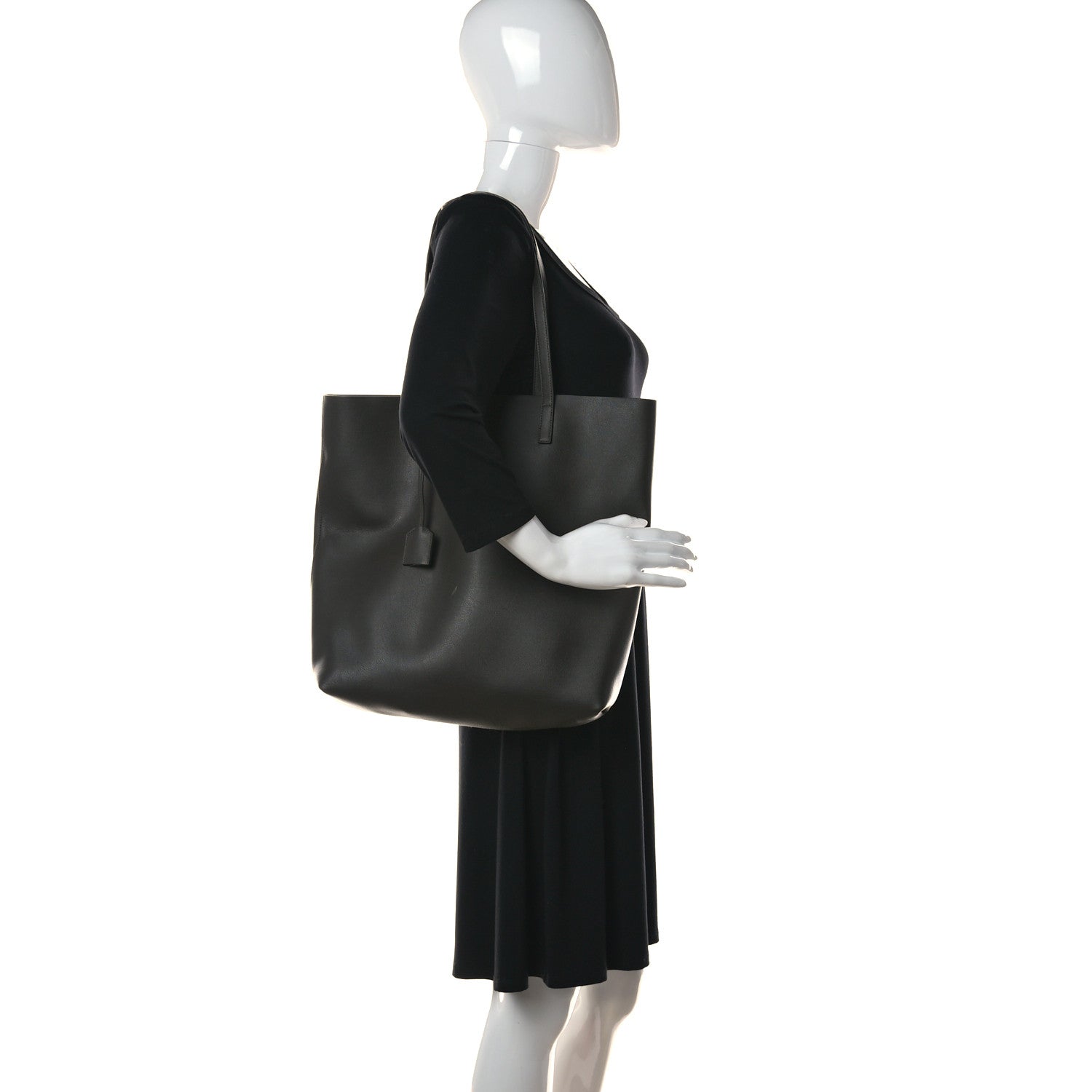 Saint Laurent Calfskin Medium Shopping Tote Haunting Green 3 of 15