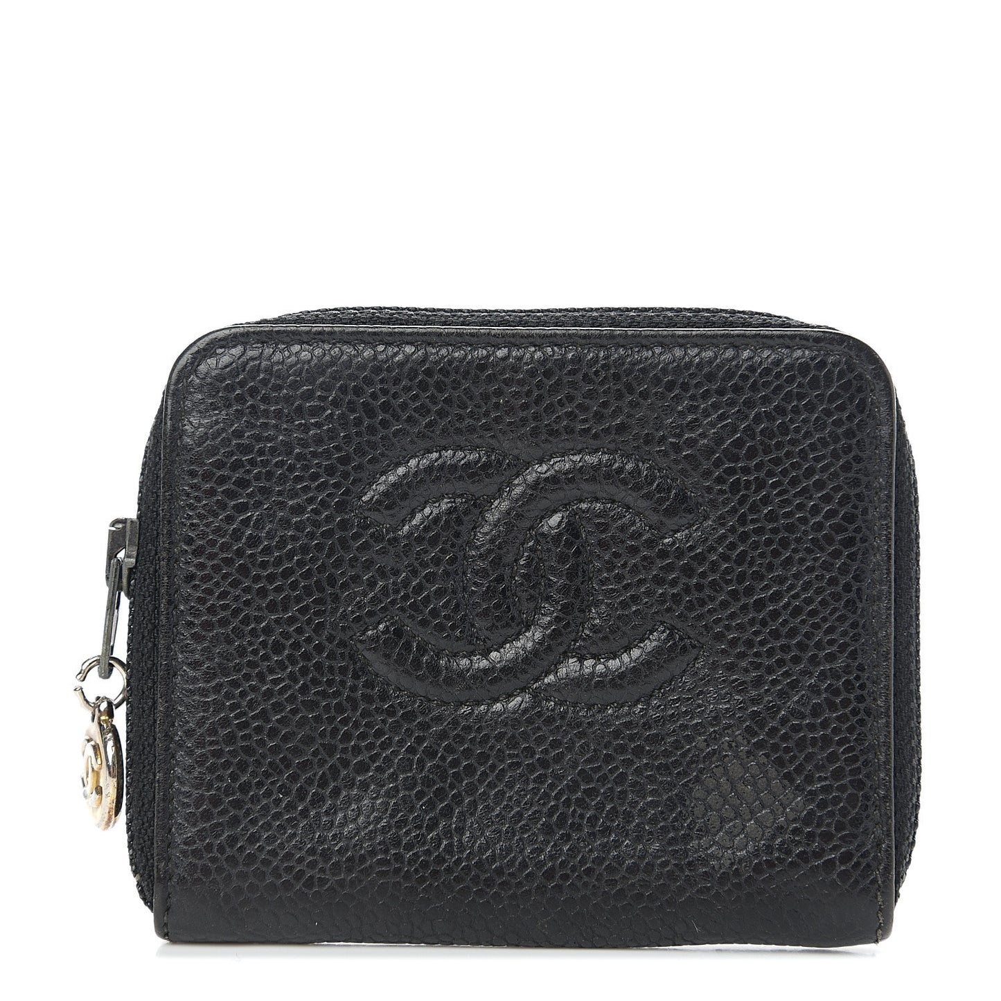 Caviar Timeless CC Zip Around Coin Purse Black