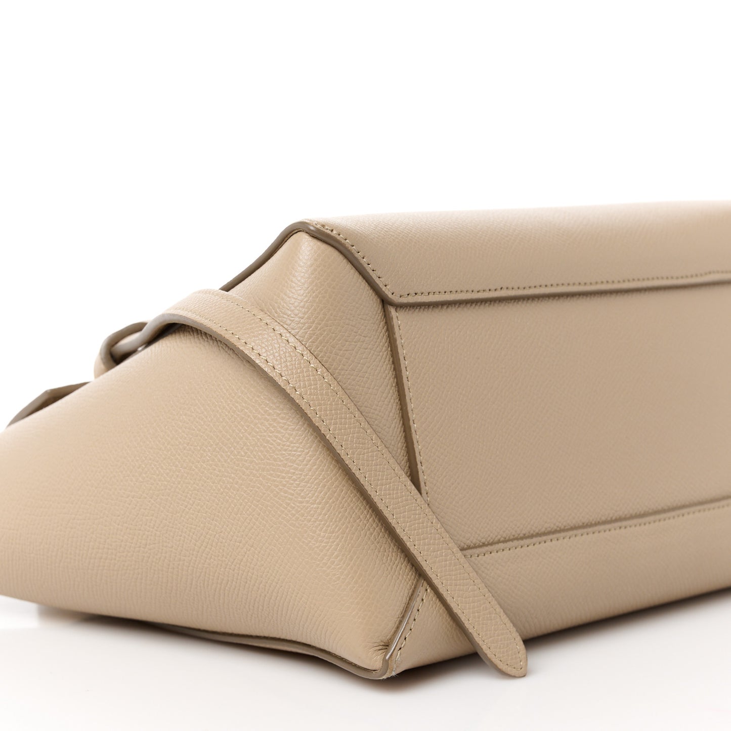 Baby Grained Calfskin Micro Belt Bag Light Taupe
