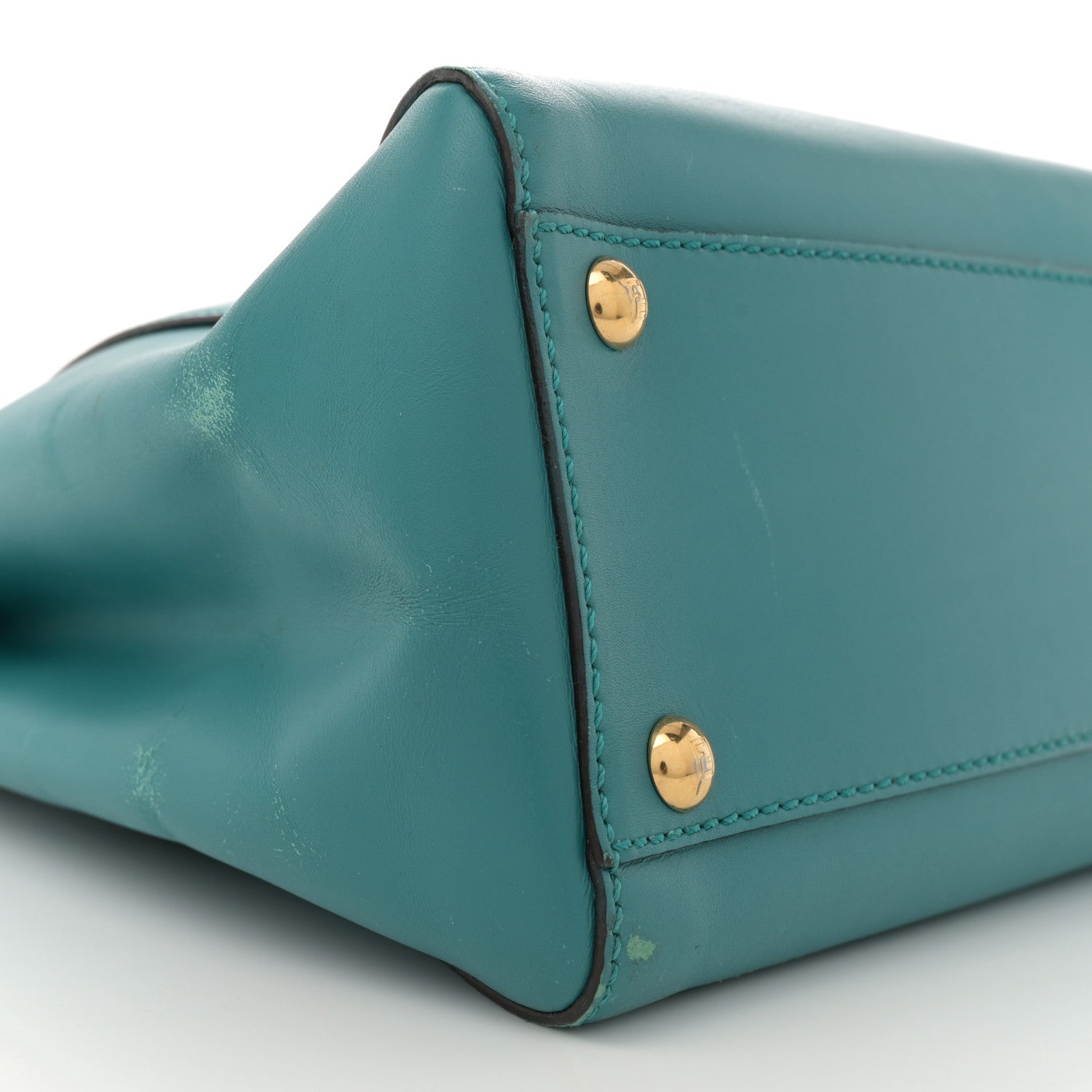 Fendi Vitello Morgan Fabric Jacquard Pequin Medium Peekaboo Iconic Satchel Lago Tobacco Black 9 of 15