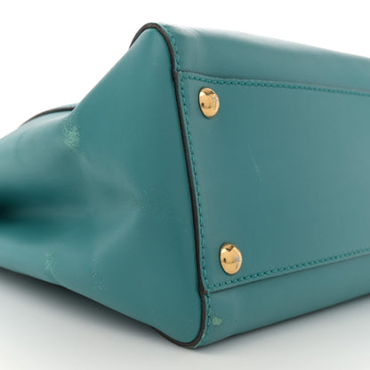 Fendi Vitello Morgan Fabric Jacquard Pequin Medium Peekaboo Iconic Satchel Lago Tobacco Black 9 of 15