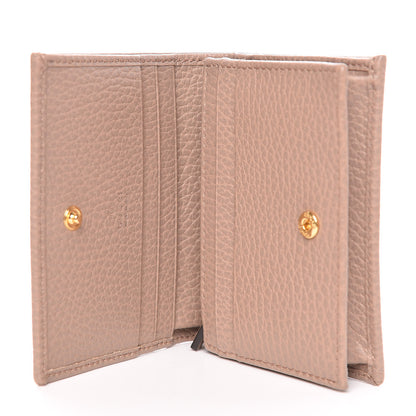 Gucci Pebbled Calfskin GG Marmont Card Case Porcelain Rose 5 of 8