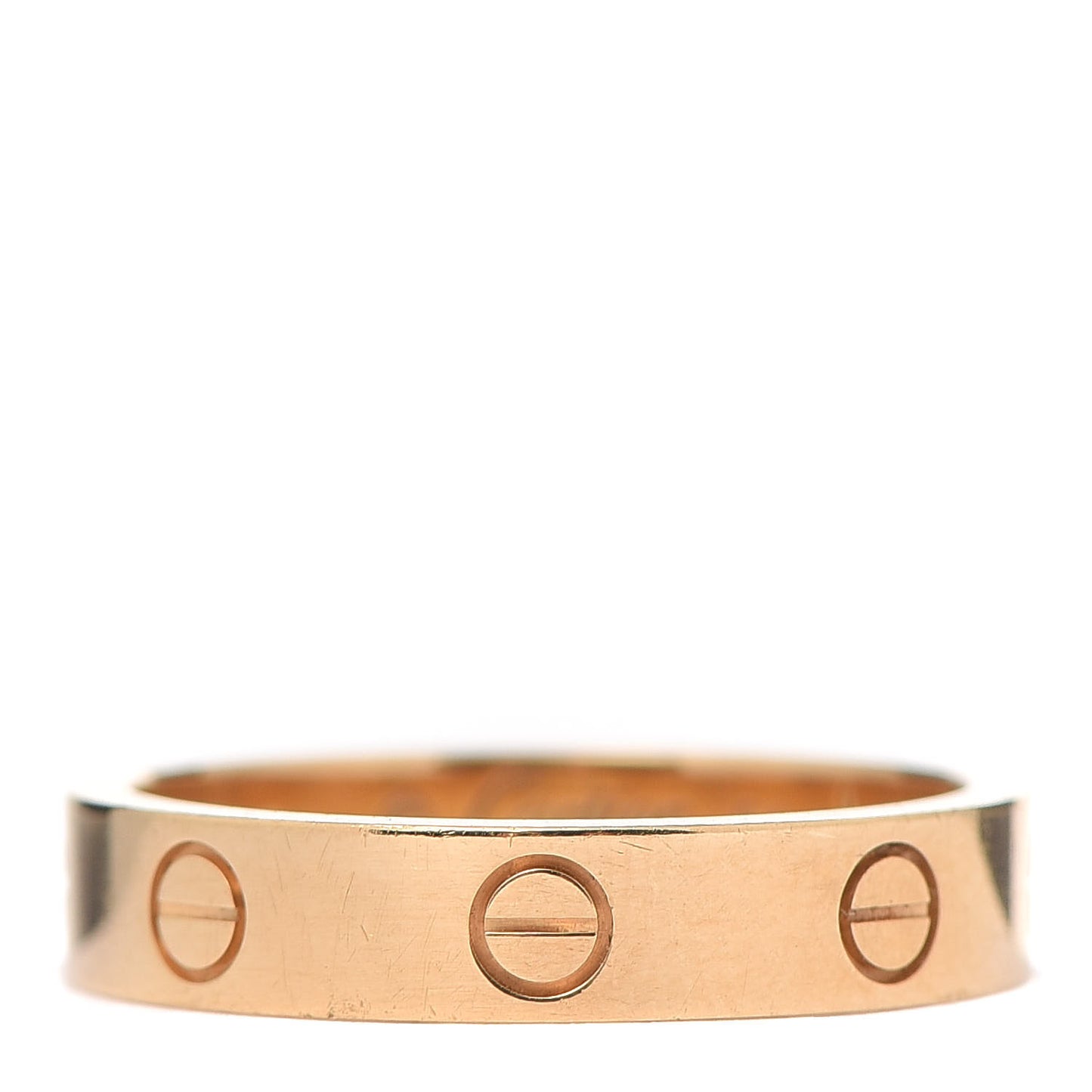 18K Yellow Gold Diamond 4mm LOVE Wedding Band Ring 54 6.75