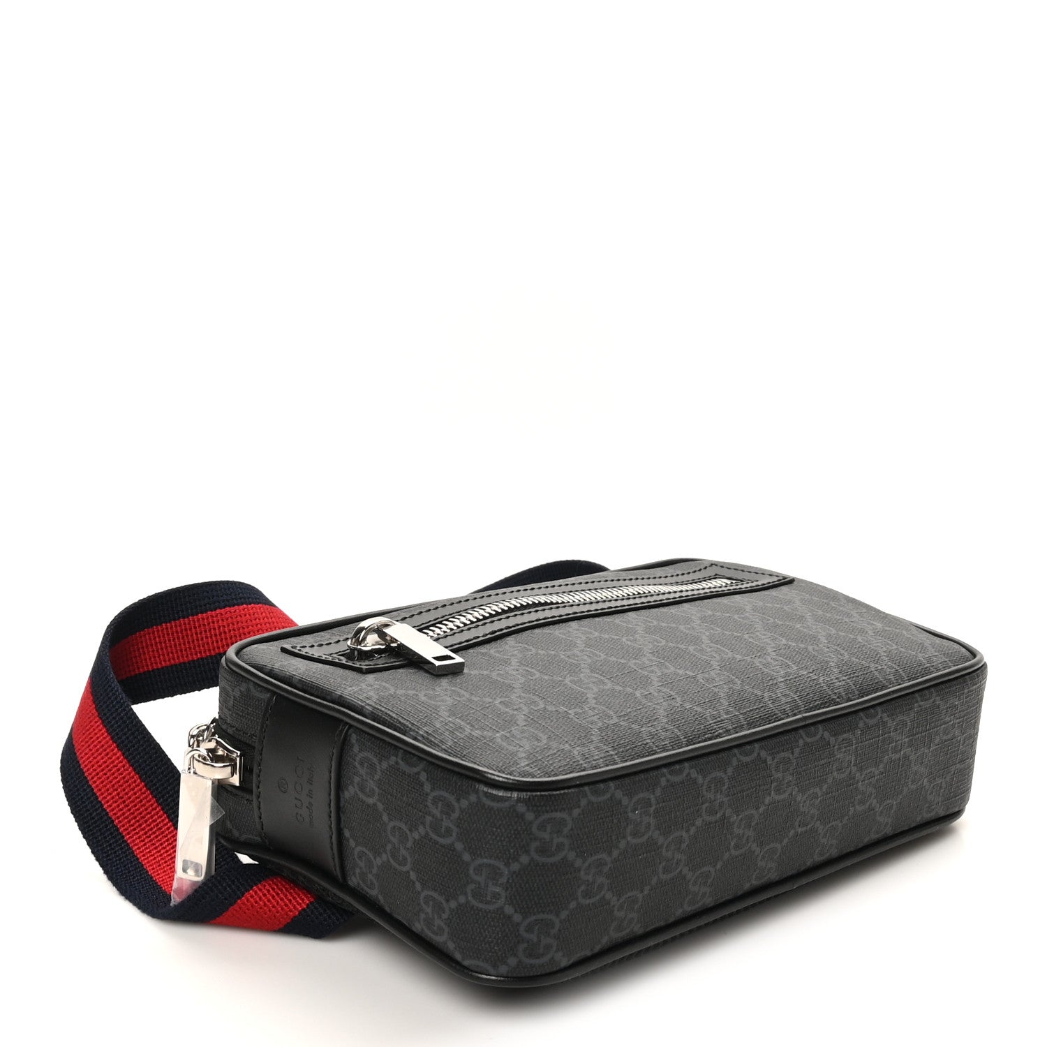 Gucci Soft GG Supreme Monogram Web Belt Bag Black Grey 4 of 10