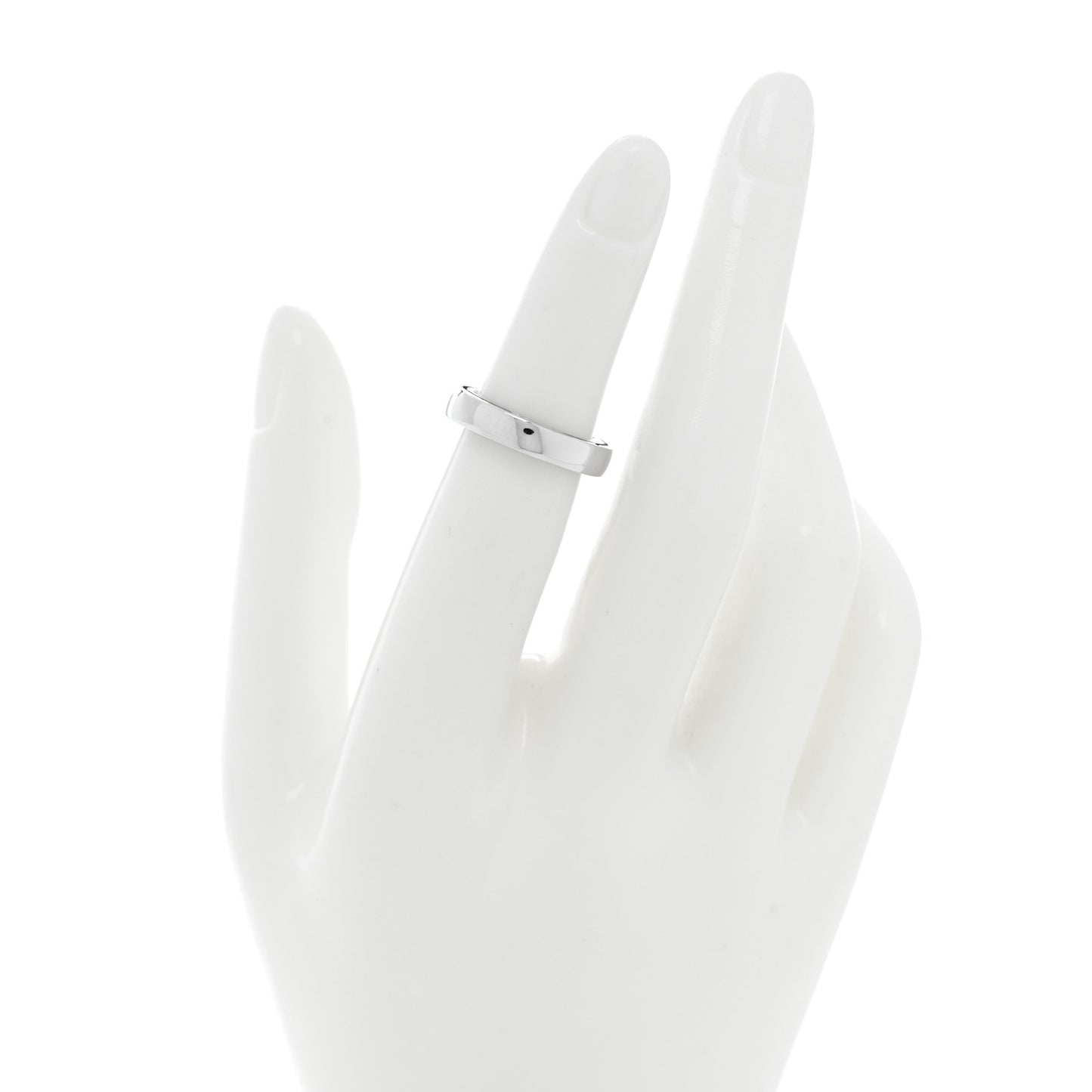 X BRAD PITT 18K White Gold Diamond D.Side Band Ring 48 4.5