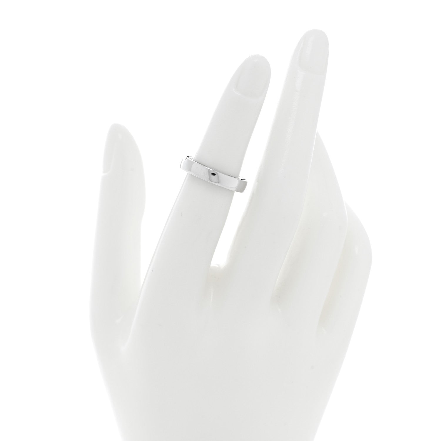 Damiani X BRAD PITT 18K White Gold Diamond D.Side Band Ring 48 4.5 2 of 5