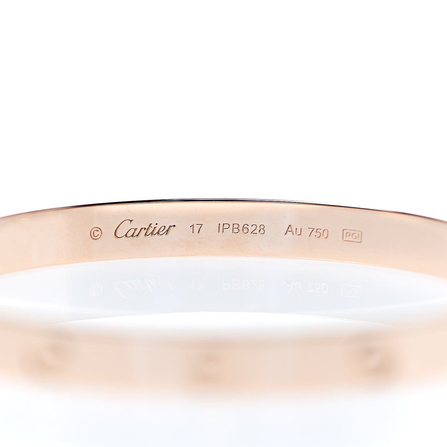 18K Pink Gold LOVE Bracelet 17