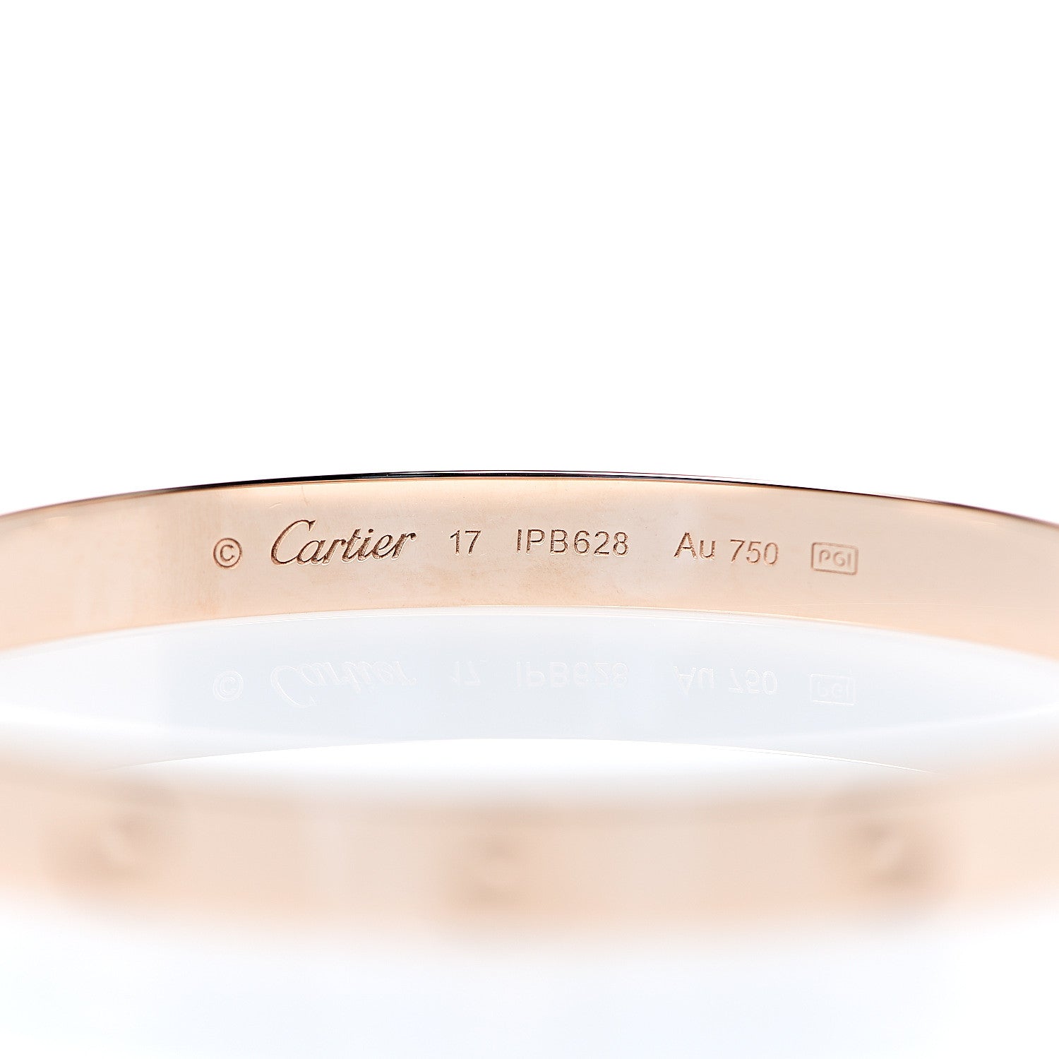 Cartier 18K Pink Gold LOVE Bracelet 17 4 of 6