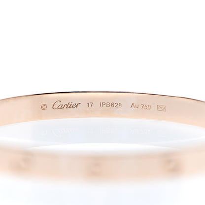 Cartier 18K Pink Gold LOVE Bracelet 17 4 of 6