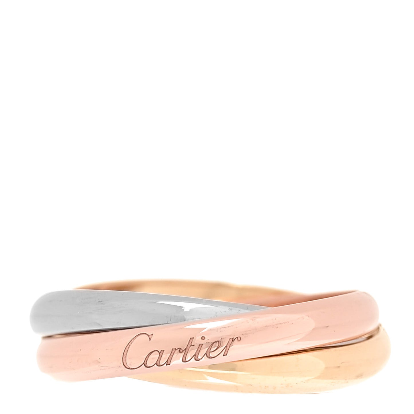 18K Pink Yellow White Gold Classic Trinity Ring 57 8