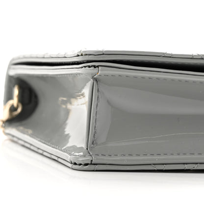 Christian Dior Patent Cannage Lady Dior Convertible Clutch Grey 9 of 11
