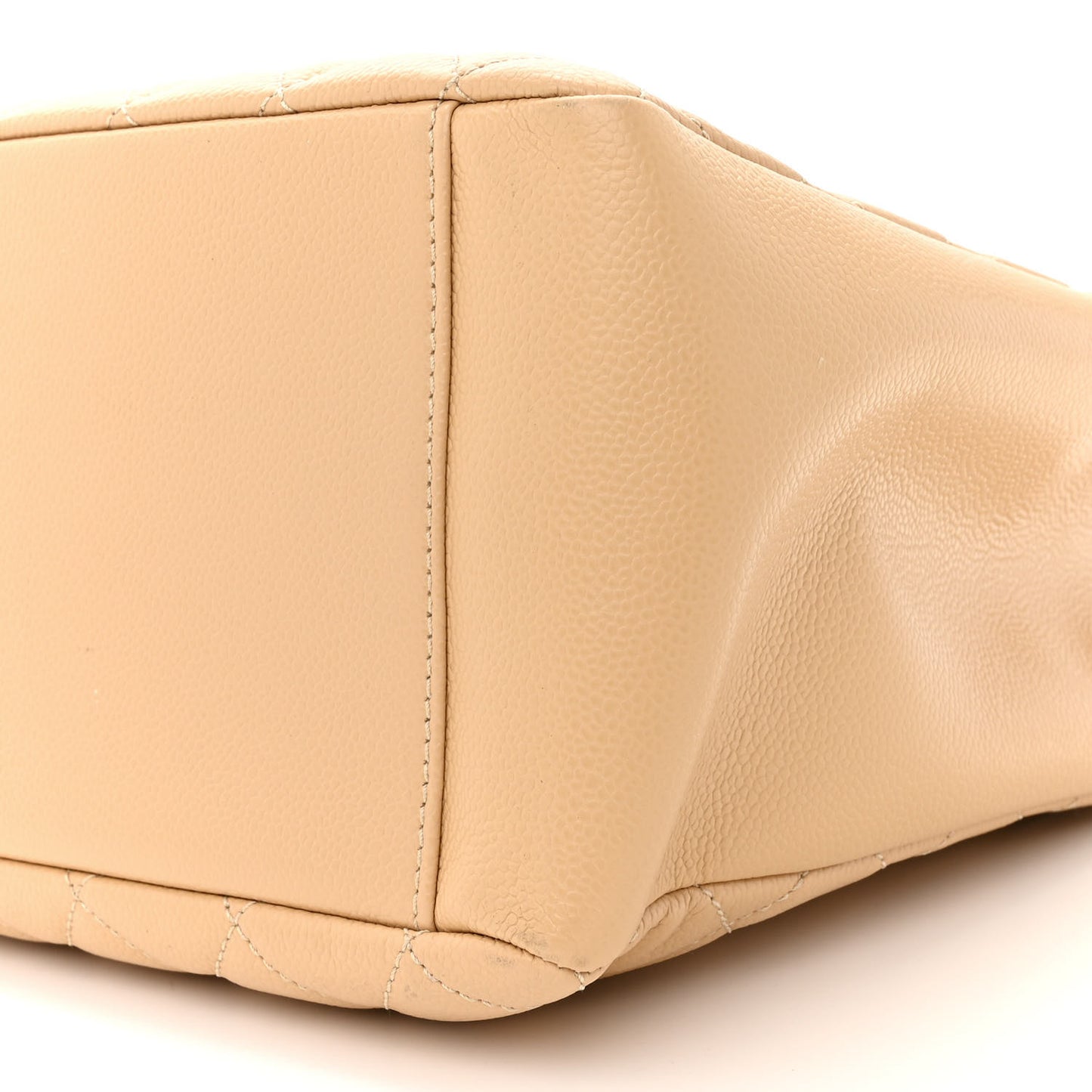 Caviar Quilted Grand Shopping Tote GST Beige Clair
