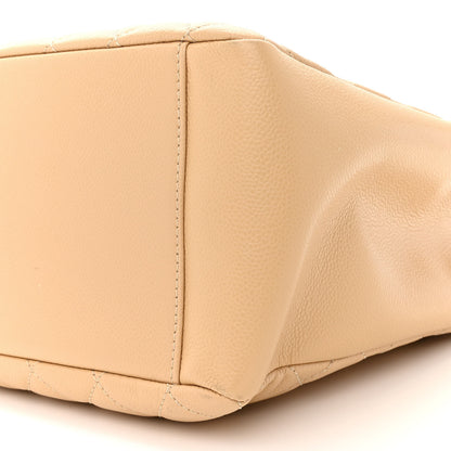 Chanel Caviar Quilted Grand Shopping Tote GST Beige Clair 10 of 19