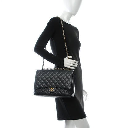 Chanel Caviar Quilted Maxi Double Flap Black 3 of 13