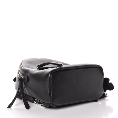 Fendi Vitello Dolce Crystal Flowerland Croc Tail Mini Backpack Black 4 of 7