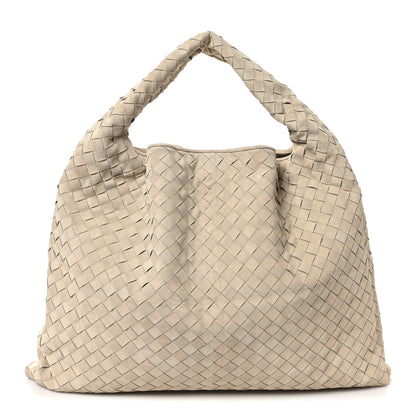 Bottega Veneta Suede Intrecciato Large Hop Ecru 1 of 9