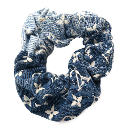 Louis Vuitton Cotton Denim Chouchou Scrunchy Bleu 2 of 3