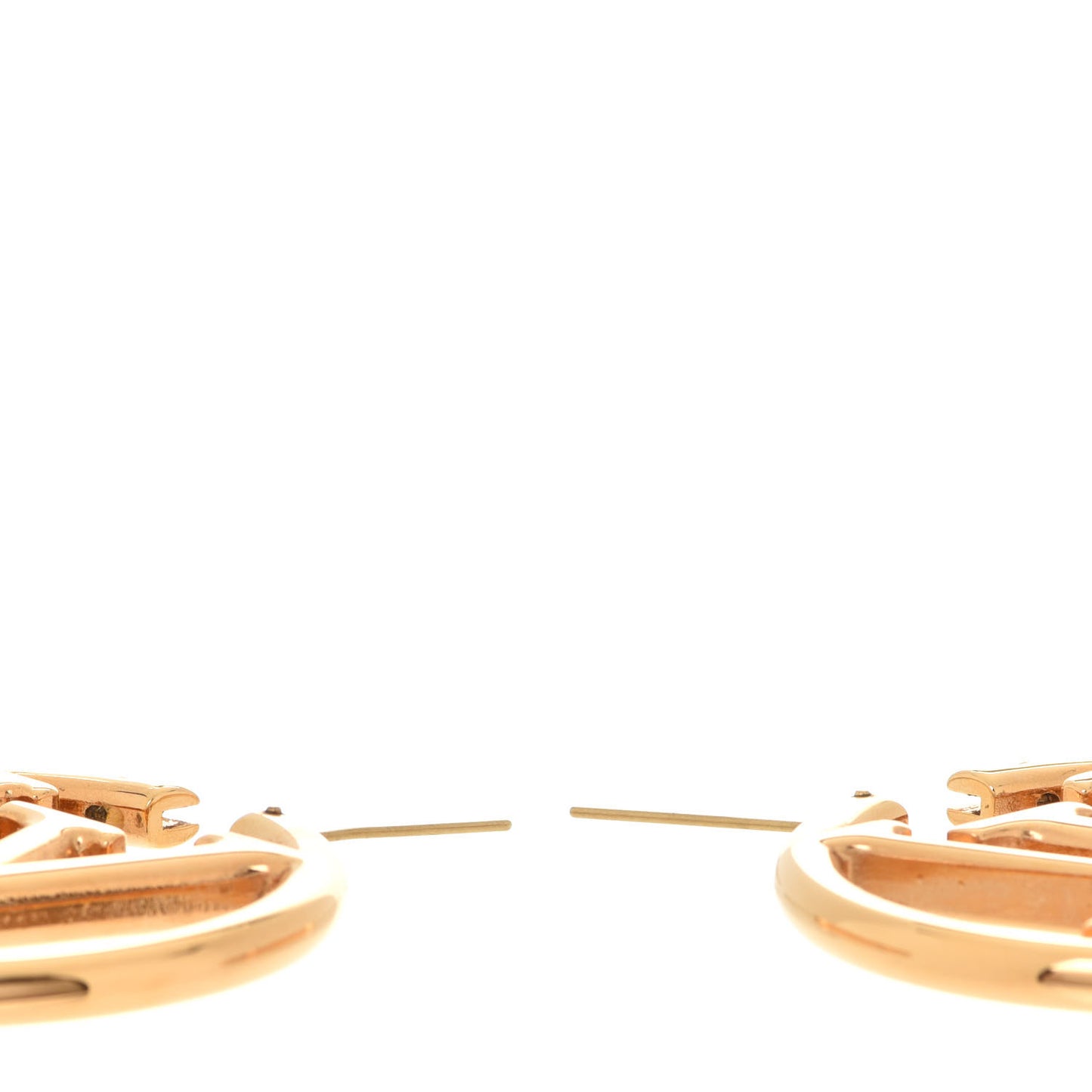 Metal Louise Hoop Earrings Gold