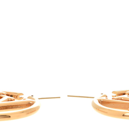 Louis Vuitton Metal Louise Hoop Earrings Gold 3 of 7