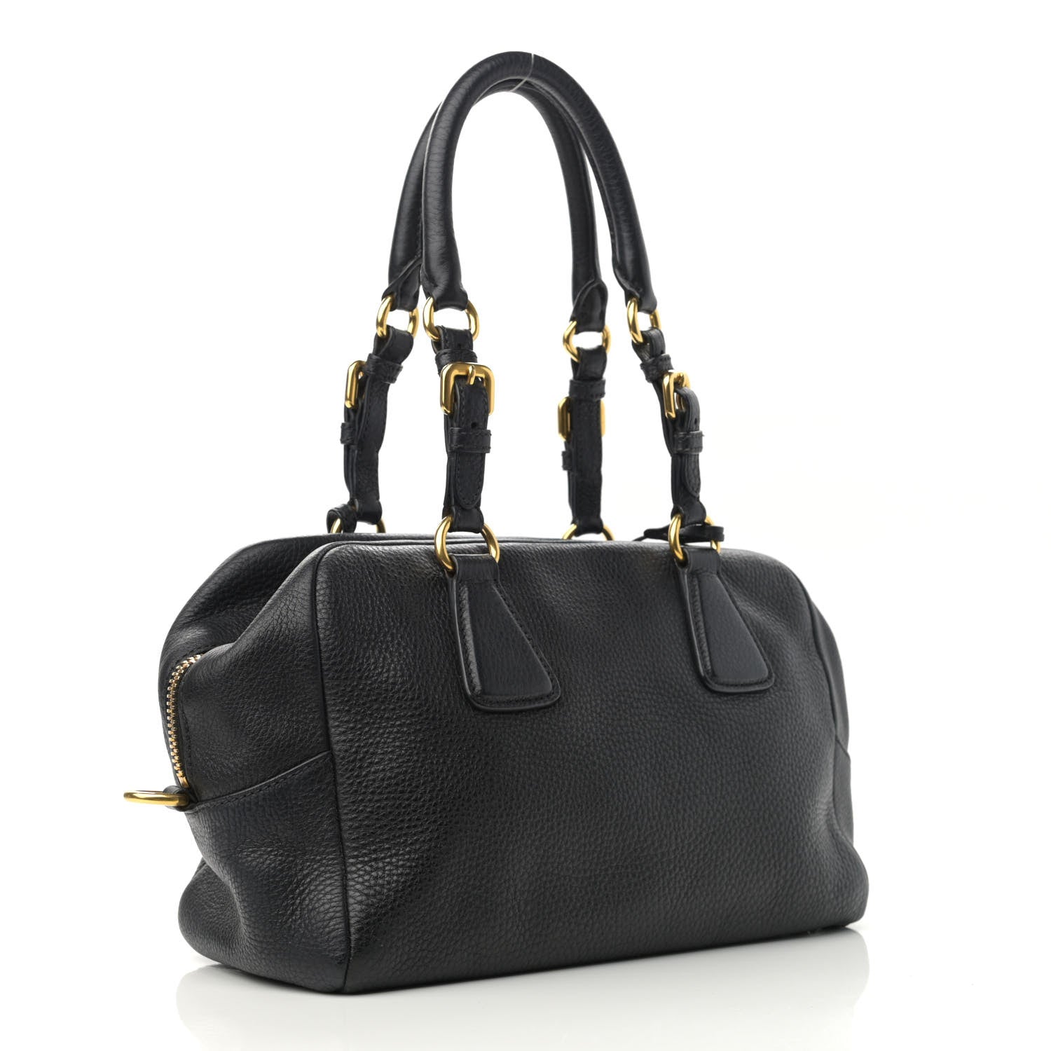Prada Vitello Daino Tote Black 2 of 10