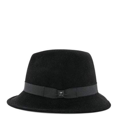 Chanel Felt Fedora Hat M Black 4 of 8