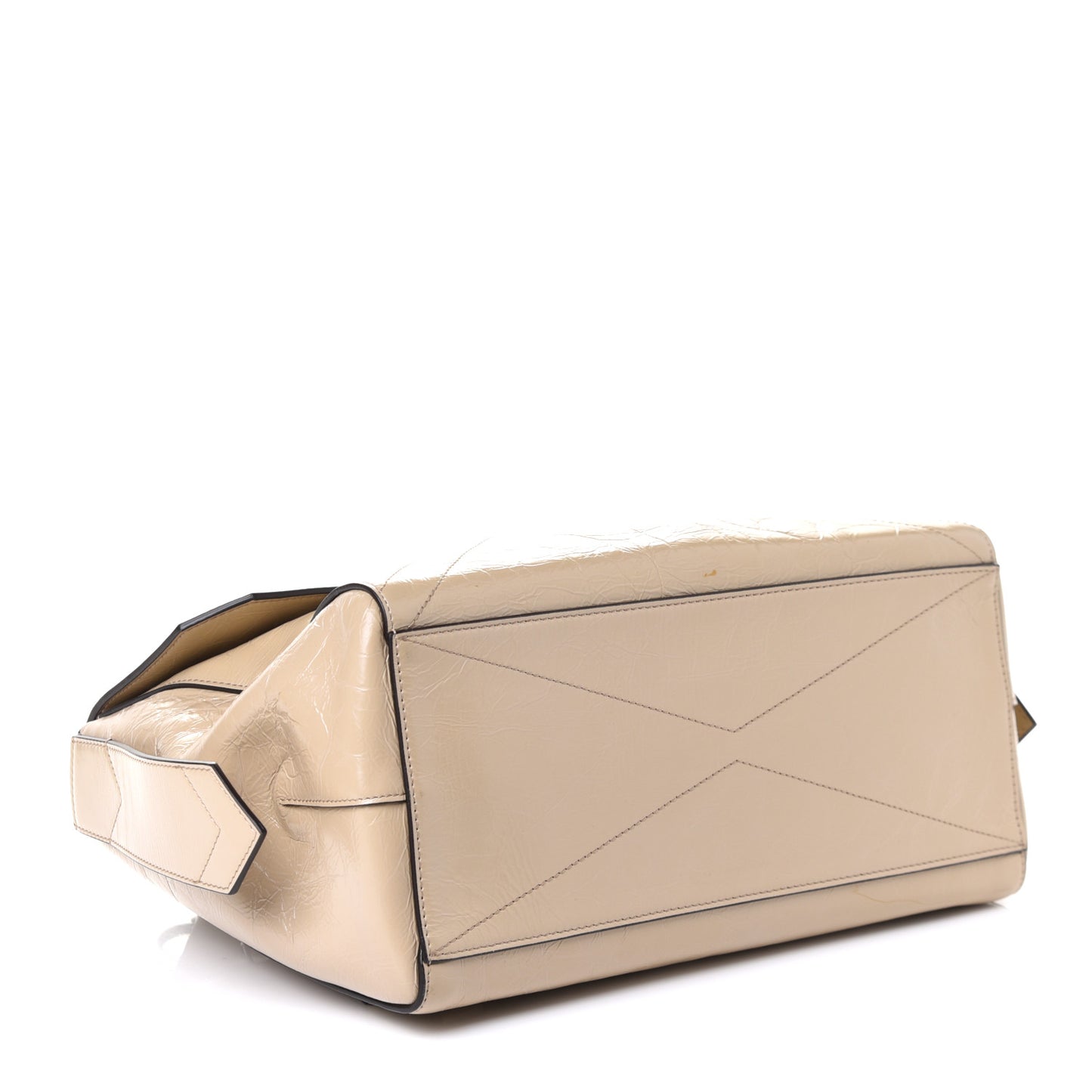 Creased Patent Calfskin Medium ID Flap Dune