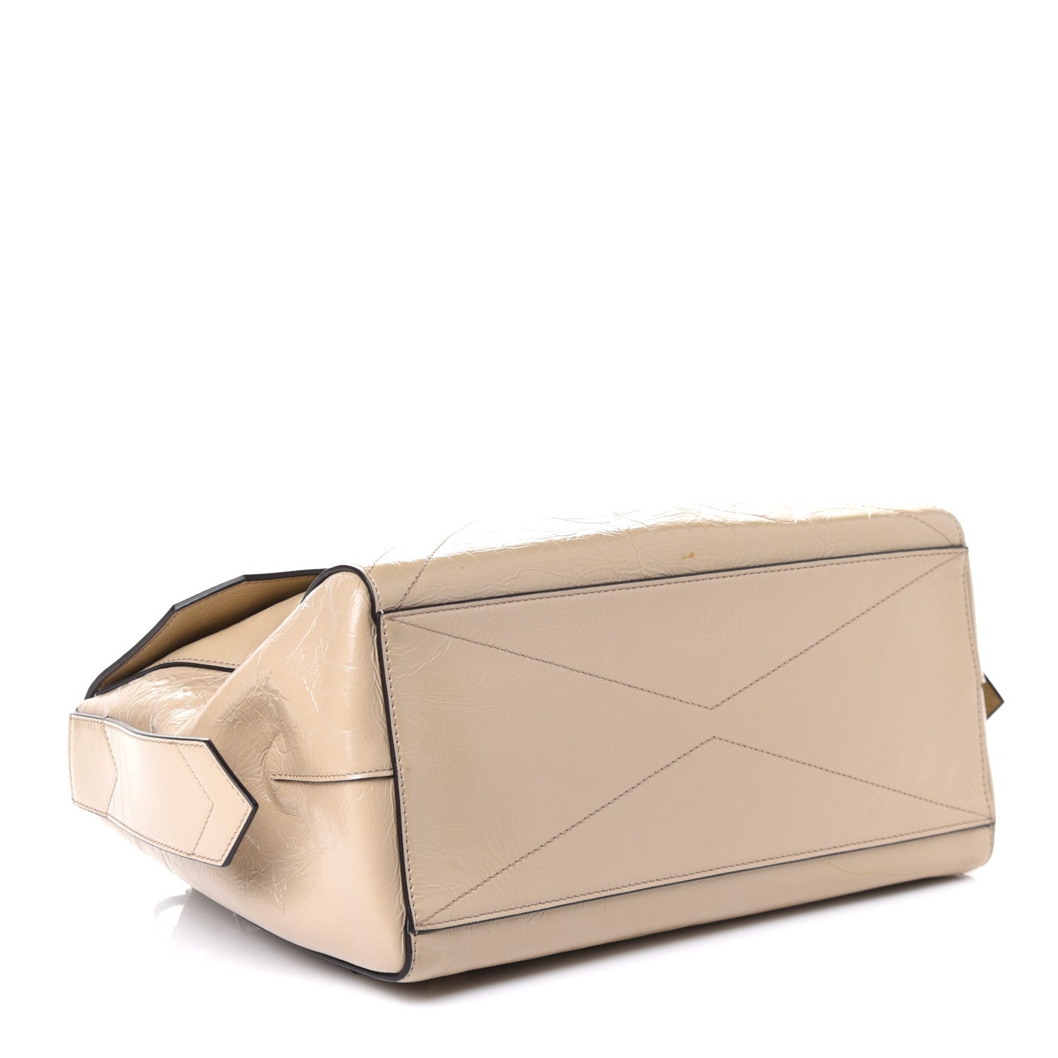 Givenchy Creased Patent Calfskin Medium ID Flap Dune 6 of 8