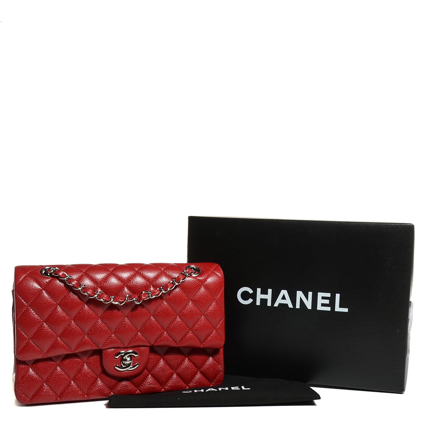 Chanel Caviar Quilted Medium Double Flap Red 5 of 9