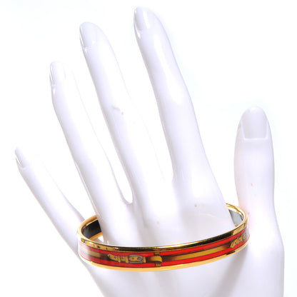 Hermes Enamel Narrow Printed Buckle Bracelet 70 2 of 5