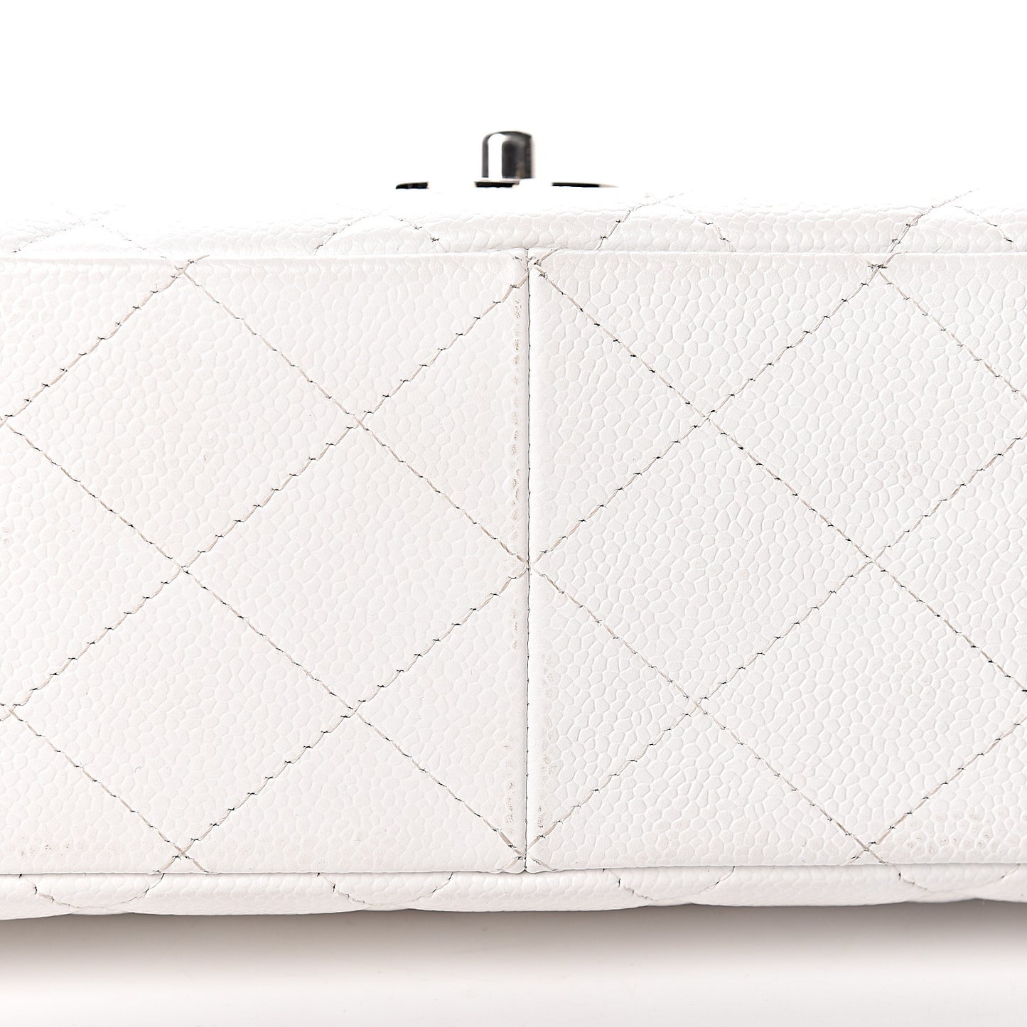 Caviar Quilted Jumbo Single Flap White