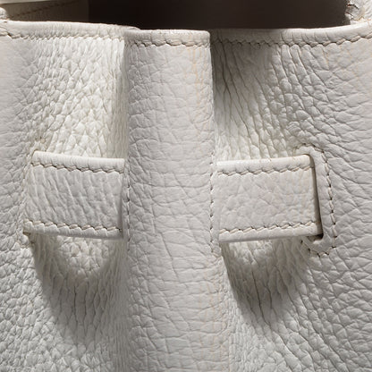 Hermes Taurillon Clemence Birkin 35 White 17 of 28