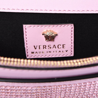 Versace Vitello Crystal Palazzo Evening Bag Pink 6 of 9