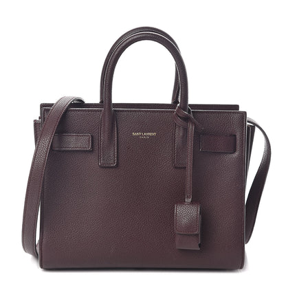 Saint Laurent Grained Calfskin Nano Sac De Jour Amaranto 1 of 9