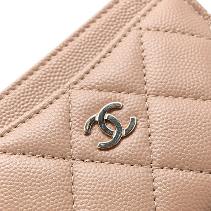 Chanel Caviar Quilted Card Holder Dark Beige 10 of 10