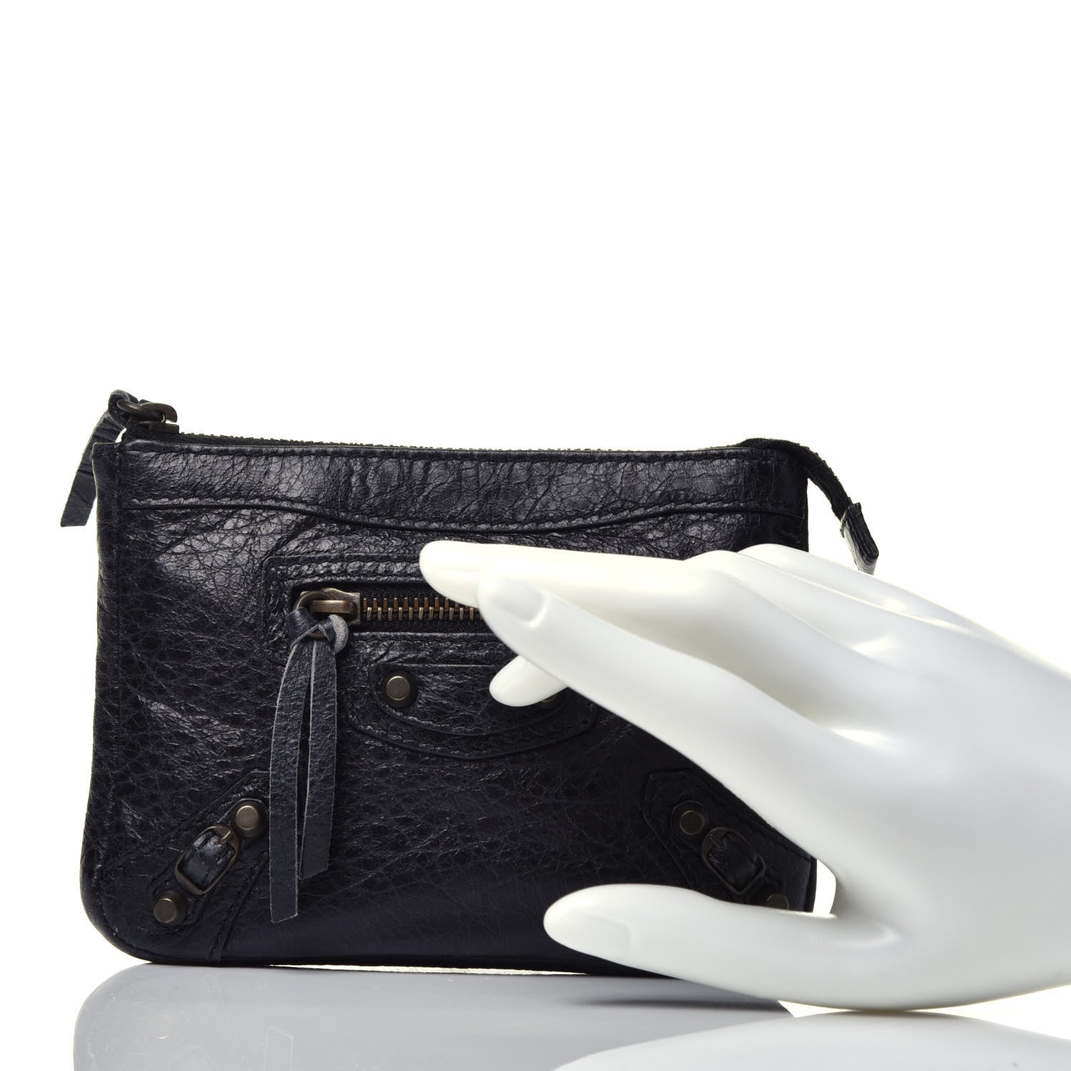 Balenciaga Agneau Classic Hardware M Porte-Monnaie Coin Purse Black 2 of 7