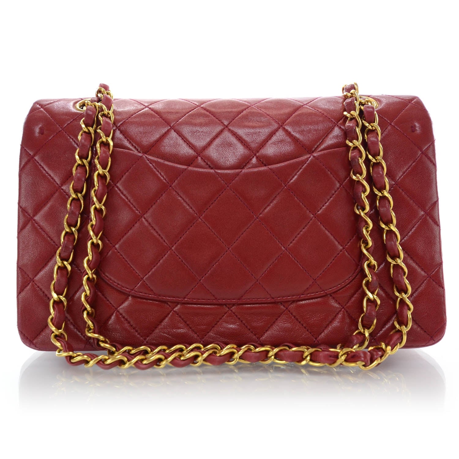 Chanel Lambskin Quilted Medium Double Flap Red 3 of 10