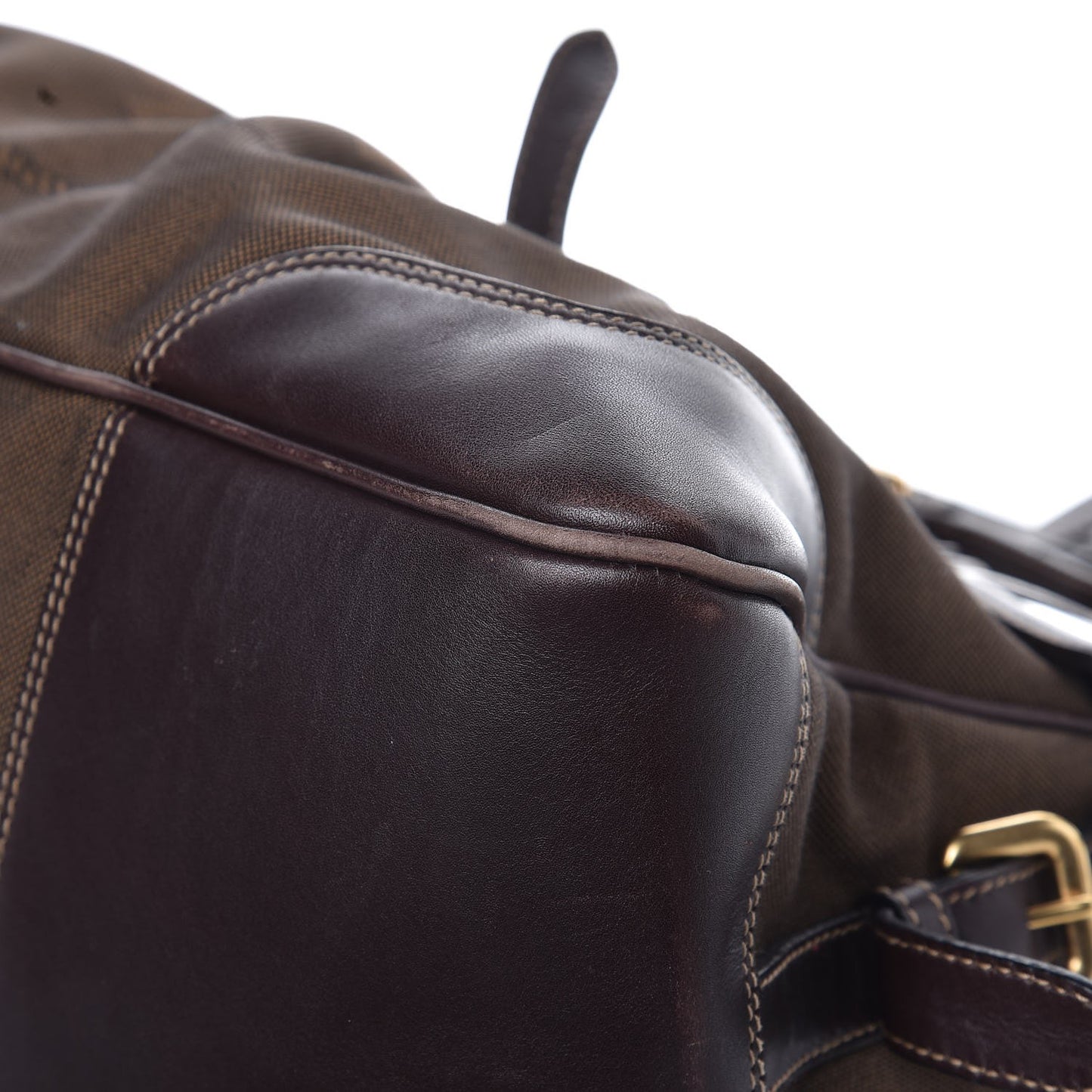 Jacquard Logo Shopping Satchel Brown