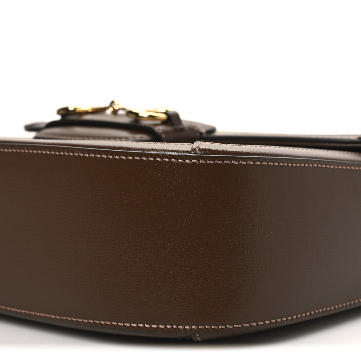 GG Supreme Monogram Azalea Calfskin Web Medium Horsebit 1955 Shoulder Bag Beige Ebony Brown Sugar