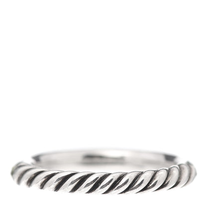 David Yurman Sterling Silver Peridot Cable Berries Ring 56 7.5 3 of 4