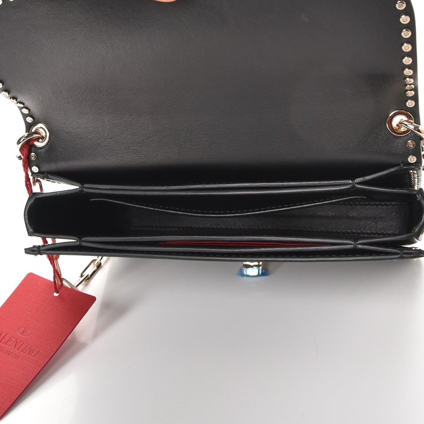 Vitello Rockstud Cabana Shoulder Bag Black