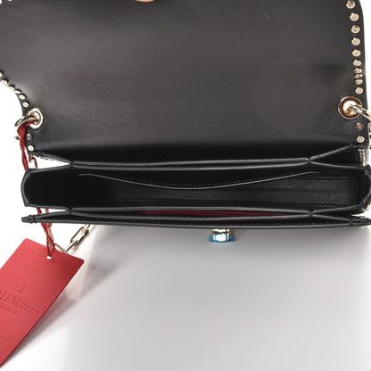 Valentino Garavani Vitello Rockstud Cabana Shoulder Bag Black 5 of 8