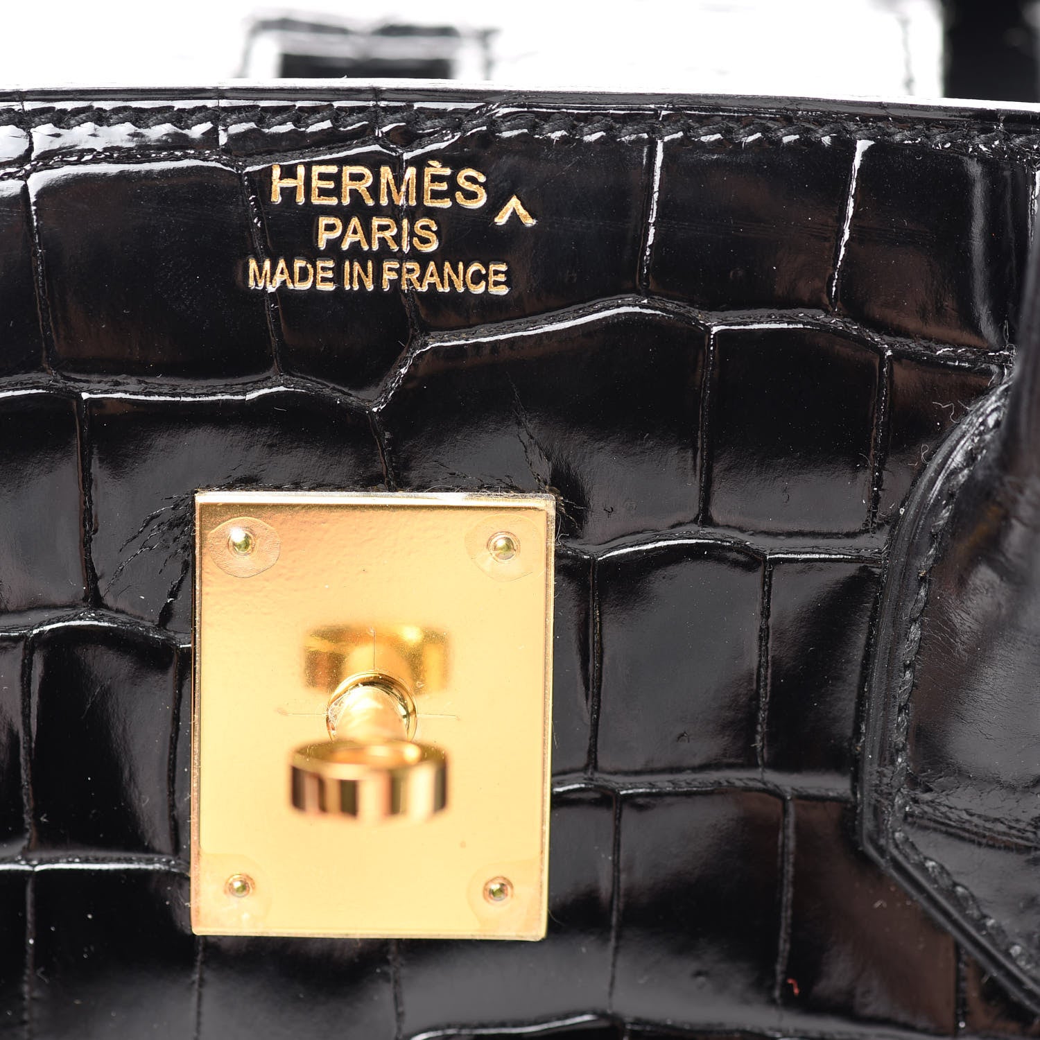 Hermes Shiny Porosus Crocodile Birkin 35 Black 21 of 41