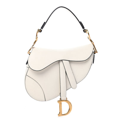 Christian Dior Grained Calfskin Mini Saddle Bag White 1 of 4
