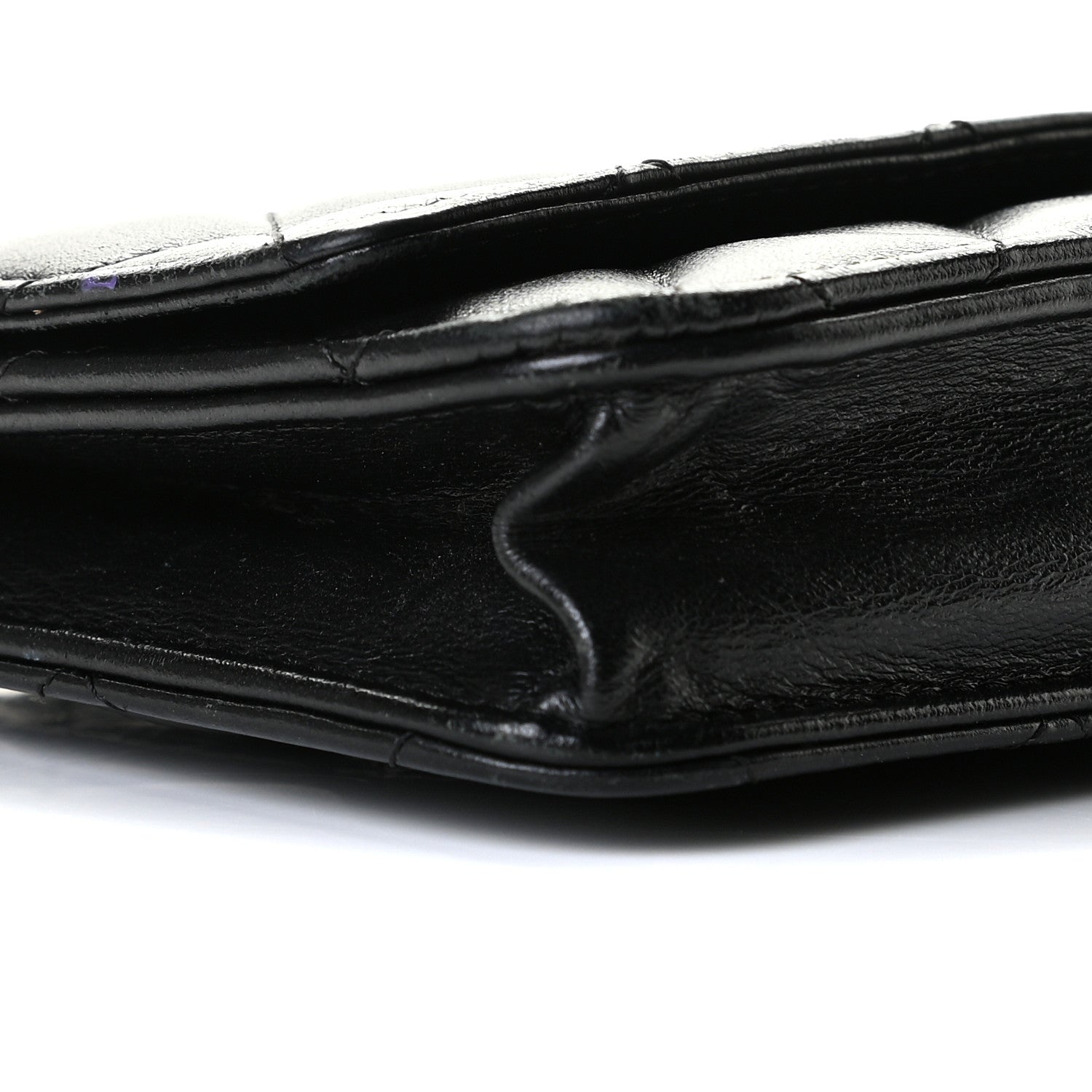 Chanel Lambskin Quilted Wallet On Chain WOC Black 5 of 10