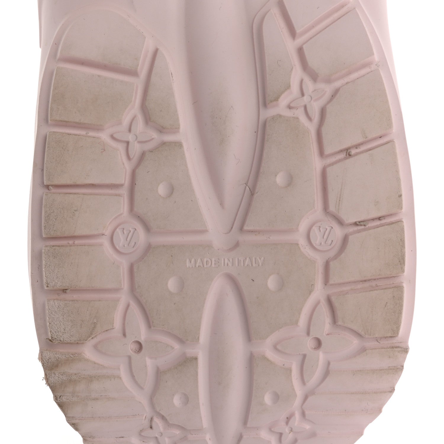 Louis Vuitton Rubber Monogram Embossed Pool 55 Flat Comfort Mule 40 Rose Clair 8 of 11